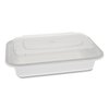 Pactiv Evergreen Newspring VERSAtainer Microwavable Container, Rectangle, 16oz, 5x7.25x2, White/Clear, Plastic, 150PK NC8168